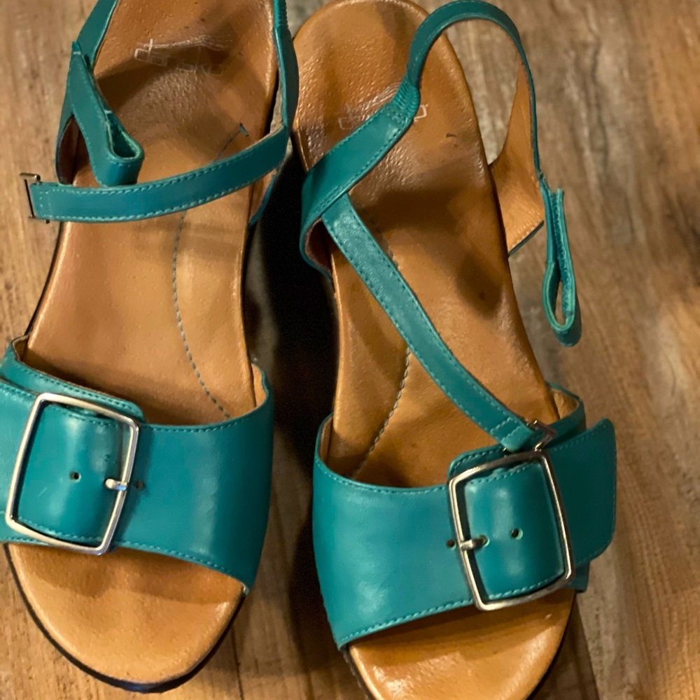Dansko teal sandals. Size 39